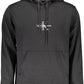 Chic Embroidered Hooded Black Sweatshirt