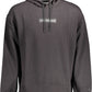 Sleek Black Cotton Hooded Sweatshirt