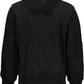 Sleek Black Hooded Sweatshirt with Print