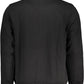 Sleek Black Cotton Sweatshirt with Logo Print