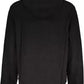 Sleek Black Cotton-Blend Hooded Sweatshirt