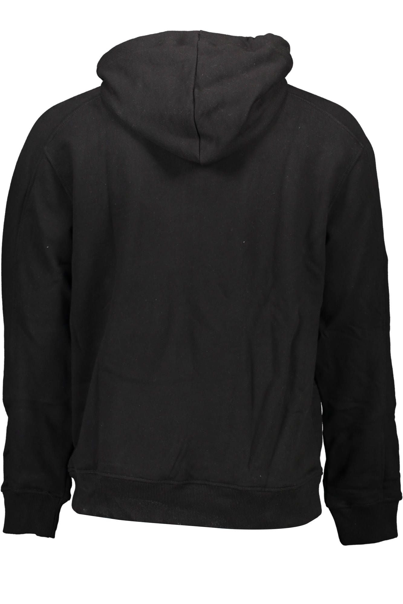 Elegant Black Organic Cotton Hoodie