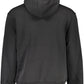 Sleek Black Hooded Sweatshirt with Contrast Details