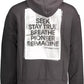 Elevated Black Cotton Hooded Sweatshirt