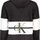 Chic Black Cotton Hooded Sweatshirt