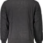 Sleek Black Cotton Sweatshirt for Men