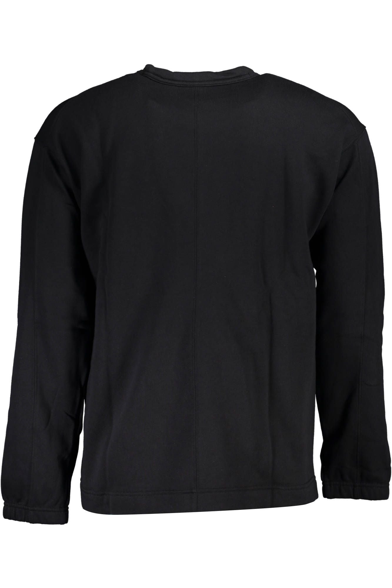 Sleek Black Cotton Sweatshirt with Logo