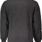 Sleek Black Cotton Sweatshirt with Iconic Logo
