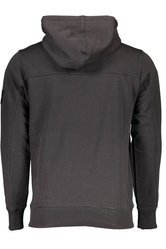 Elegant Black Hooded Sweatshirt with Logo