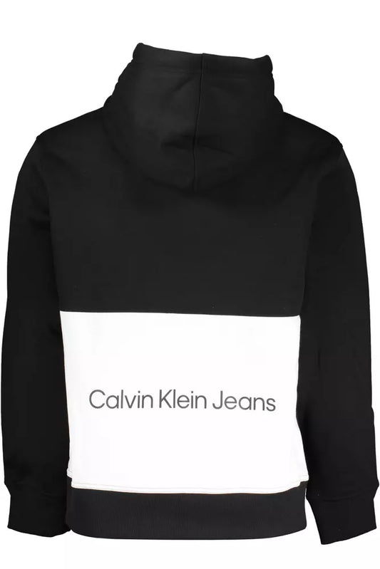 Sleek Hooded Sweatshirt with Contrasting Details