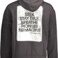 Sleek Black Cotton Hooded Sweatshirt