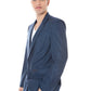 Elegant Wool Blend Contrast Detail Jacket