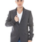 Elegant Gray Wool Long Sleeve Jacket