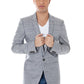 Elegant Gray Cotton Jacket with Long Sleeves