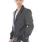 Elegant Gray Wool Long Sleeve Jacket