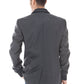 Elegant Gray Wool Long Sleeve Jacket