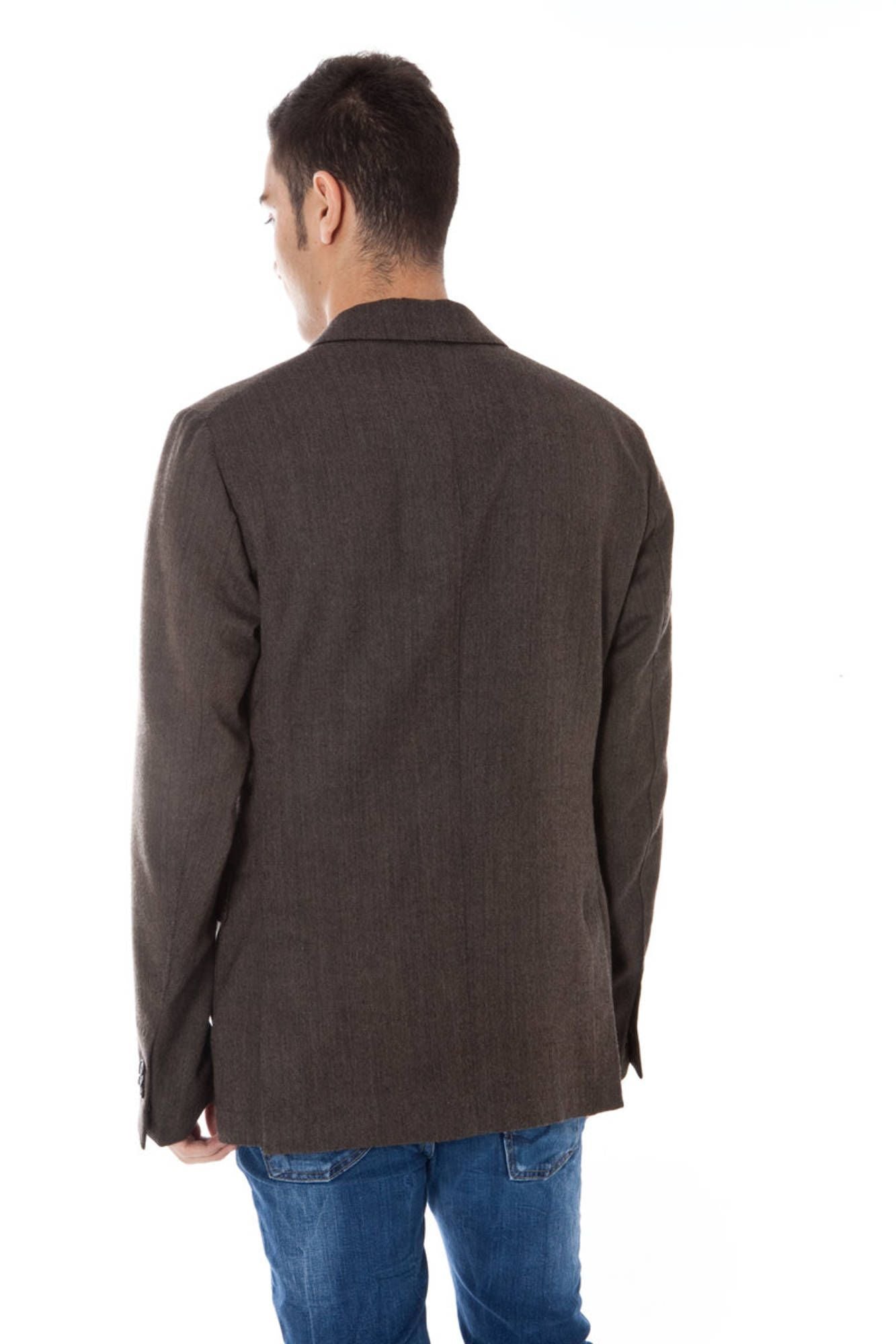 Elegant Woolen Brown Jacket for Men