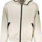 Chic Beige Hooded Jacket with Contrasting Details