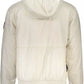 Chic Beige Hooded Jacket with Contrasting Details