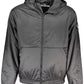 Sleek Black Hooded Jacket with Contrasting Details