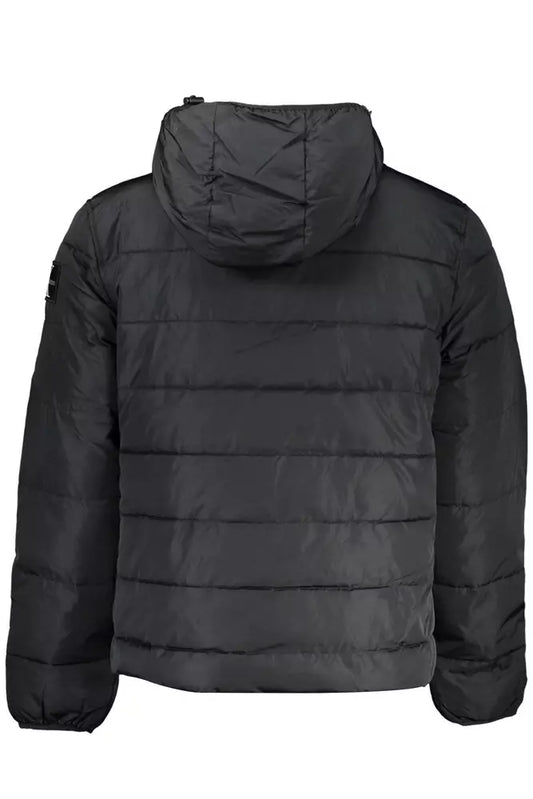 Sleek Recycled Polyester Hooded Jacket