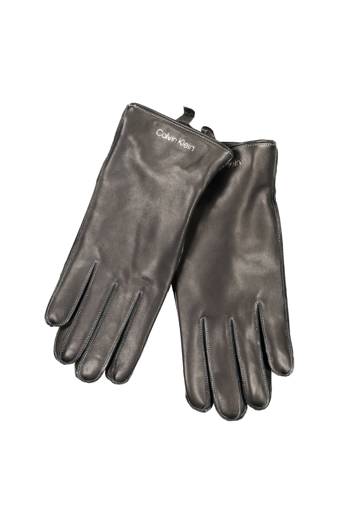 Elegant Black Woolen Gloves with Logo Detail