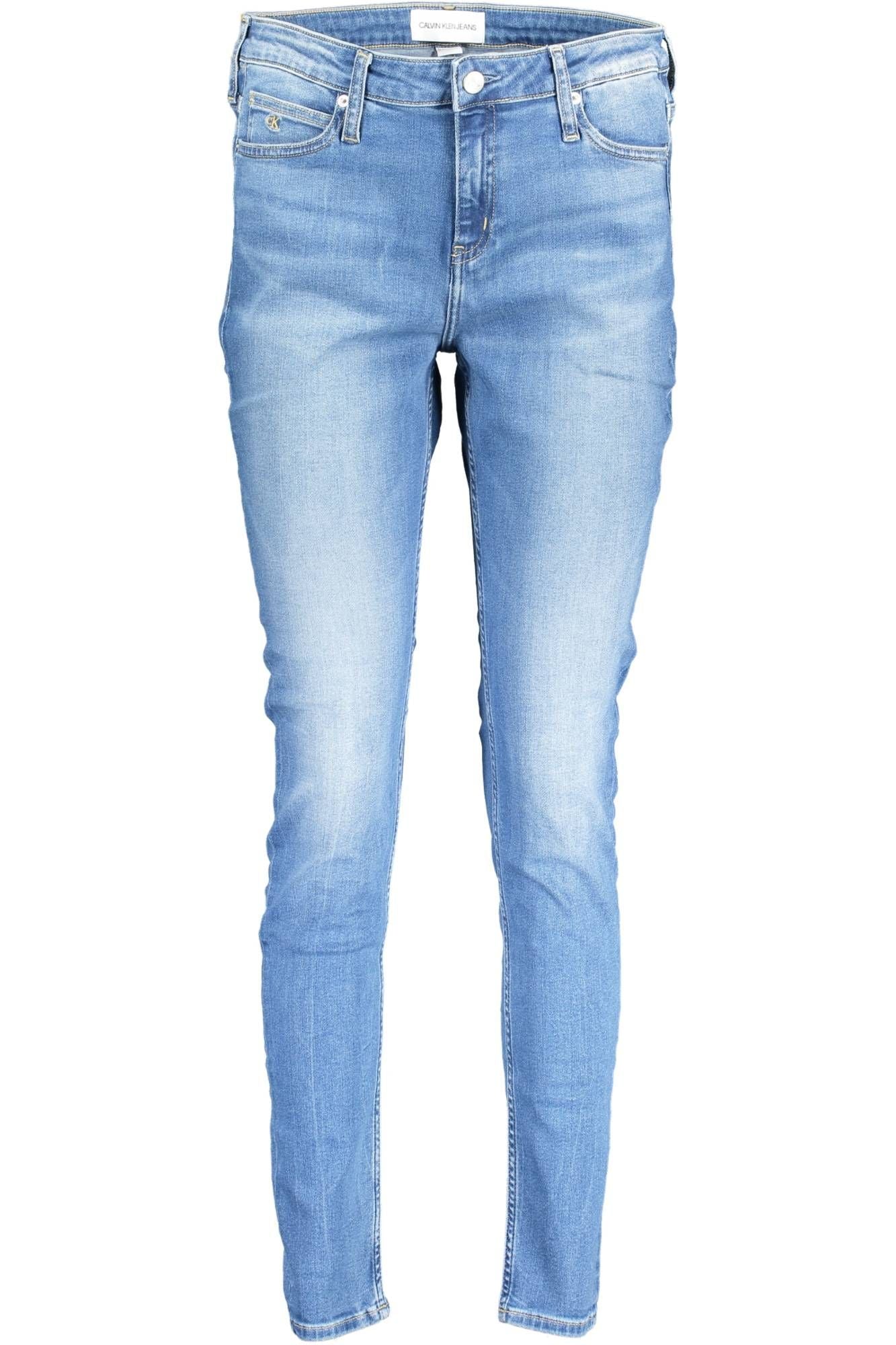 Sleek Light Blue Faded Skinny Jeans