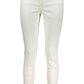 Chic White Skinny Jeans with Logo Detail