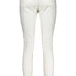 Chic White Skinny Jeans with Logo Detail