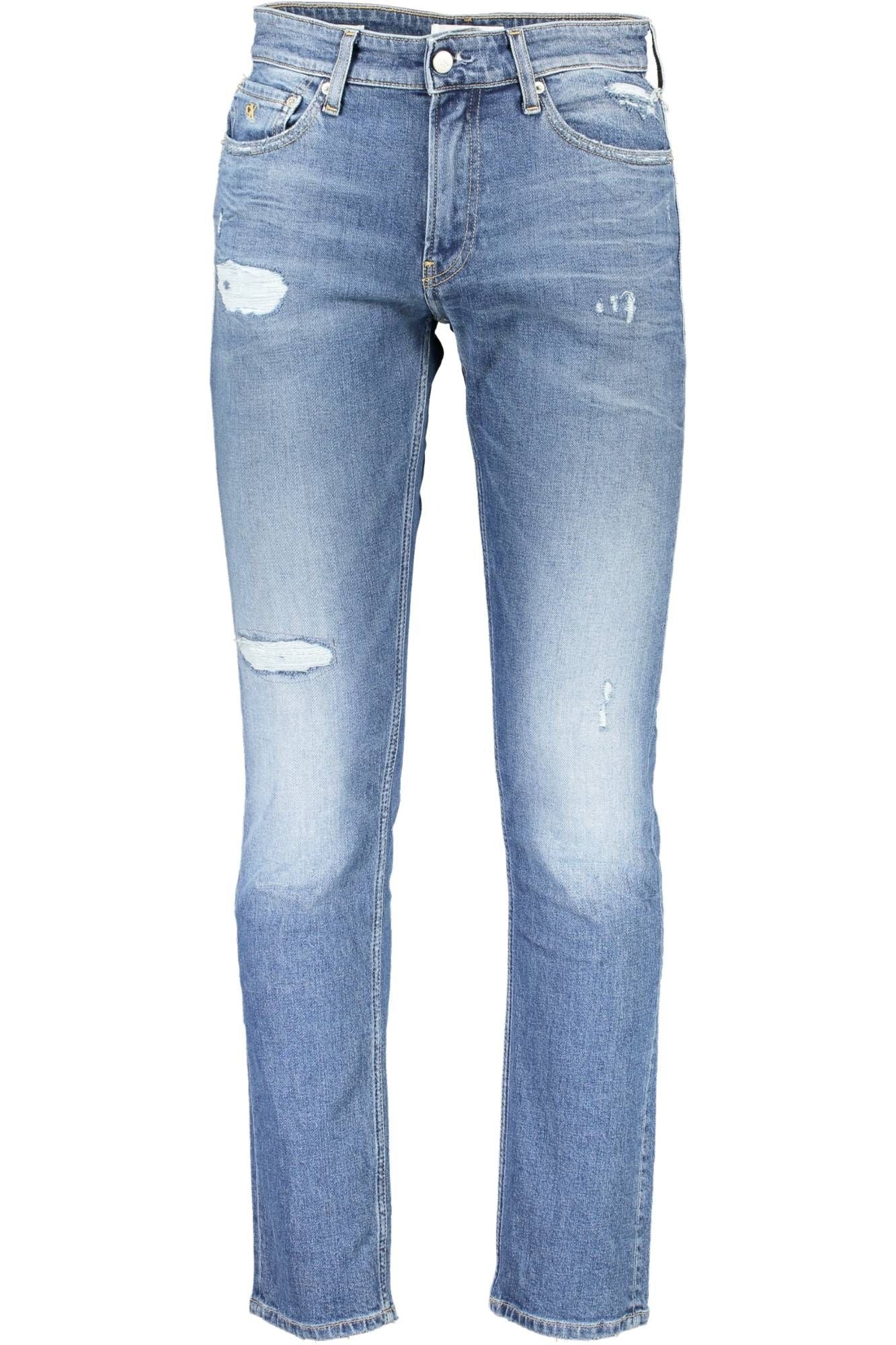 Sleek Slim-Fit Faded Jeans