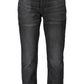 Sleek Black Cotton Denim Jeans