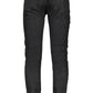 Sleek Slim-Fit Black Jeans with Subtle Logo