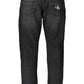 Sleek Black Cotton Denim Jeans