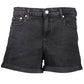 Chic Mid-Rise Black Denim Shorts