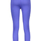 Sleek Blue Reflective Logo Leggings