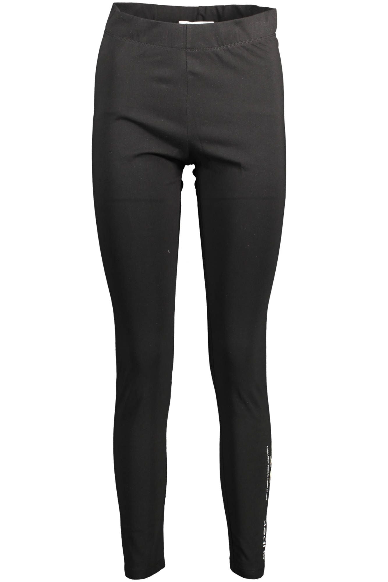 Chic Black Logo Print Leggings