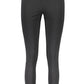 Elegant Black Cotton Blend Leggings