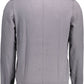 Elegant Gray Long-Sleeved Embroidered Logo Sweater