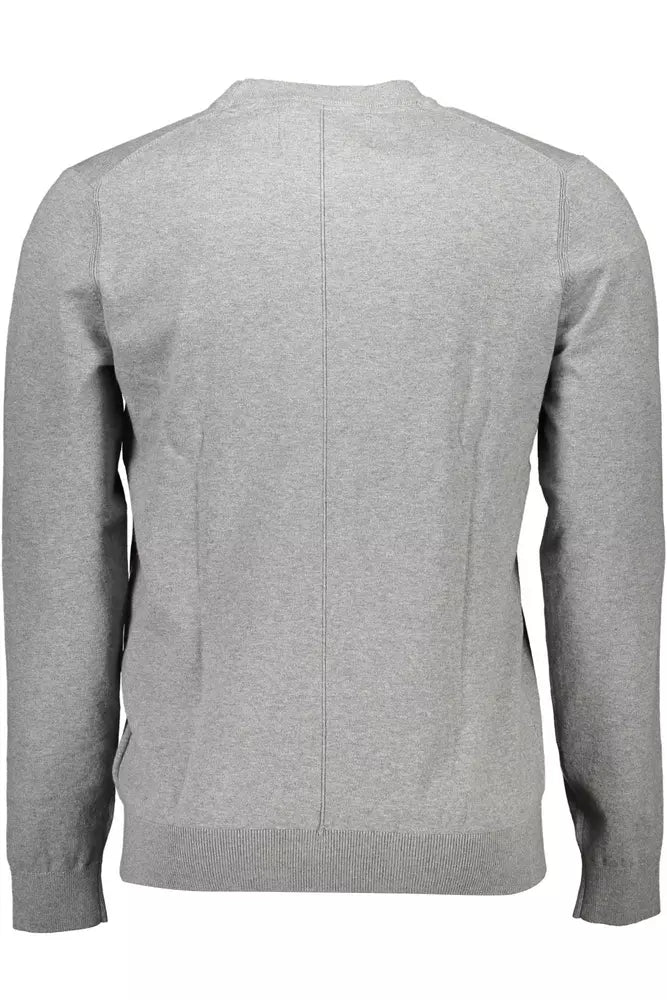 Elegant Gray Long-Sleeved Designer Shirt