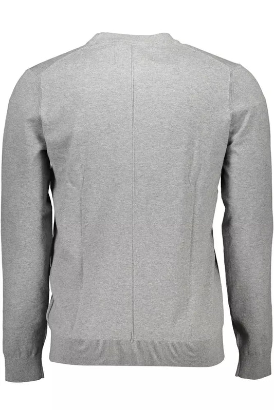 Elegant Gray Long-Sleeved Designer Shirt