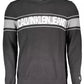 Sleek Contrast Crew-Neck Cotton Shirt