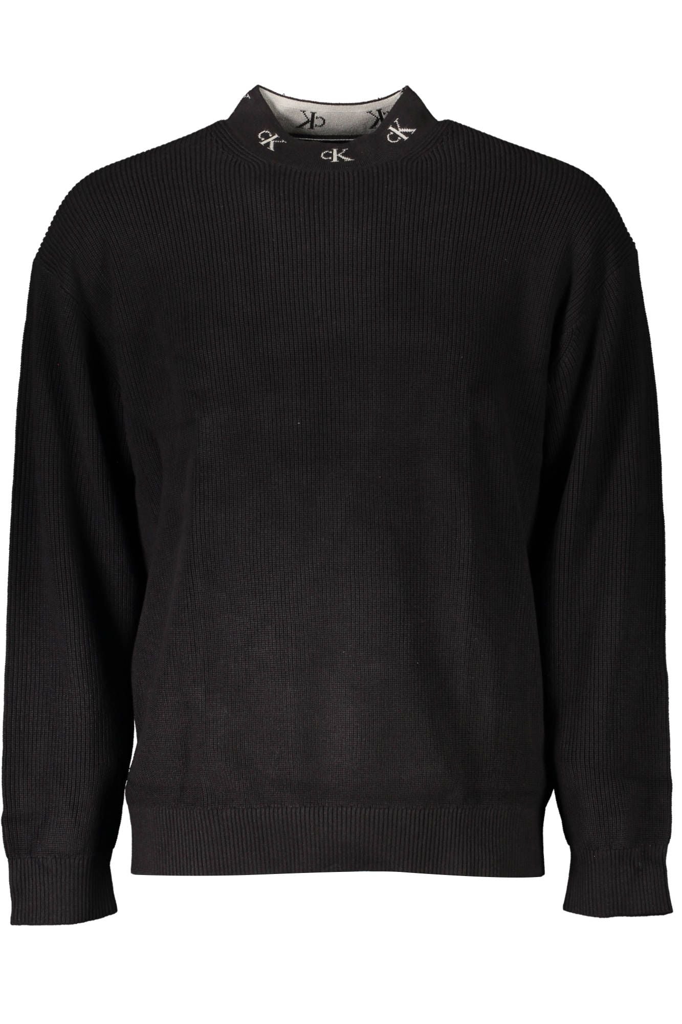 Sleek Black Embroidered Sweater