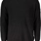 Elevated Black Cotton Sweater with Logo Detail
