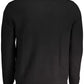 Sleek Black Embroidered Logo Cotton Shirt