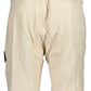 Beige Bermuda Shorts with Contrasting Logo