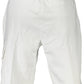 Elegant White Bermuda Shorts with Logo Detail
