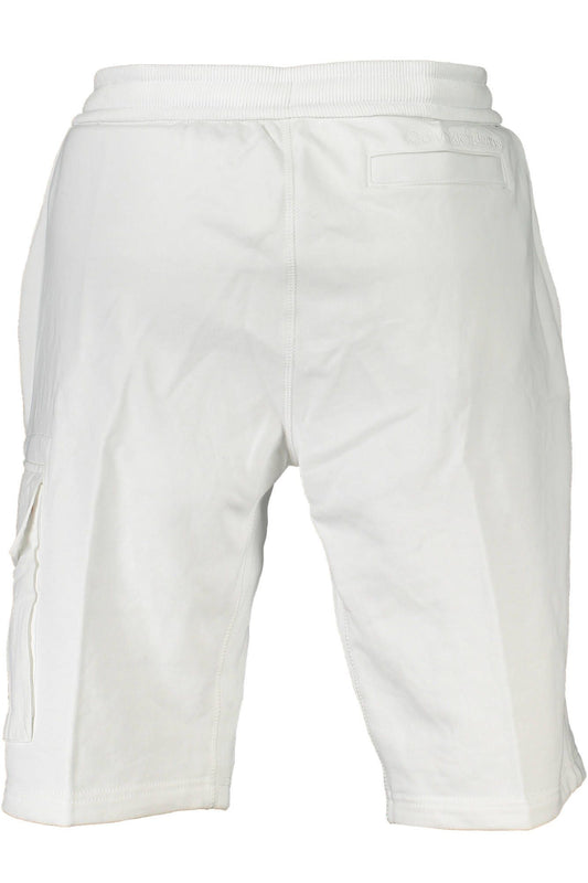 Elegant White Bermuda Shorts with Logo Detail