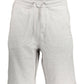 Elegant Gray Bermuda Shorts with Logo Print