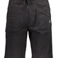Sleek Black Bermuda Shorts with Logo Detail