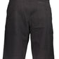 Sleek Black Bermuda Shorts with Logo Detail